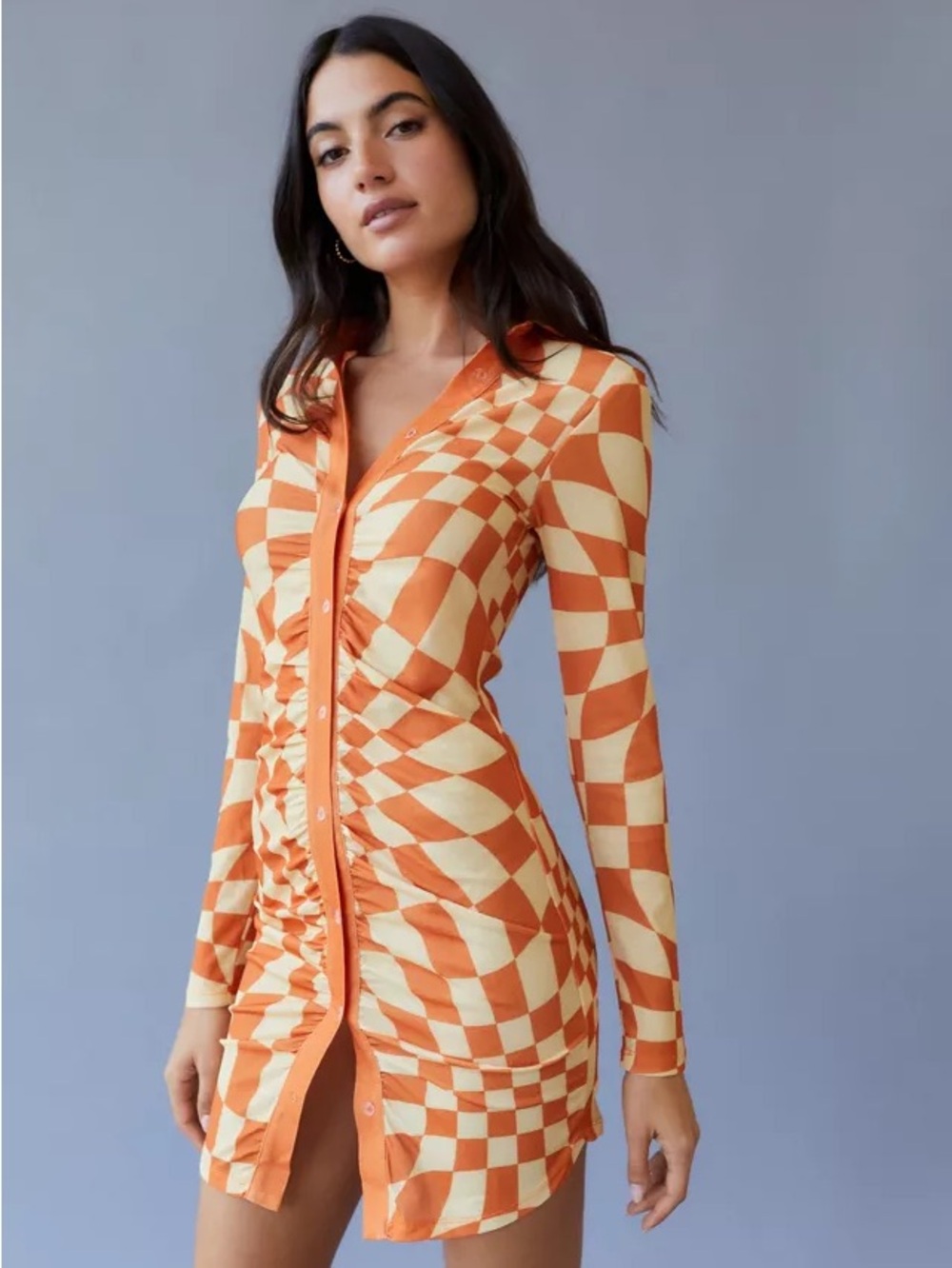 NGOrder Warped Pattern Mini Dress